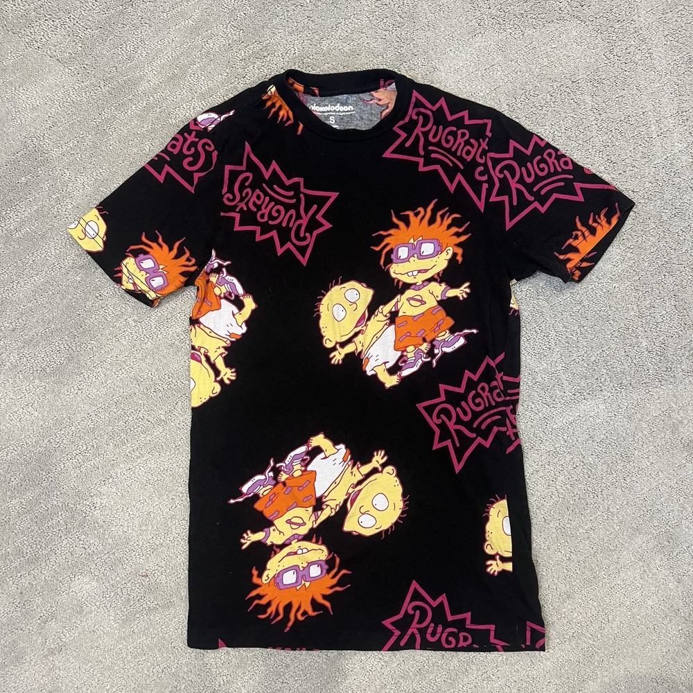 Rugrats Nickelodeon Licensed Women's Cartoon‎ Black T-Shirt Small